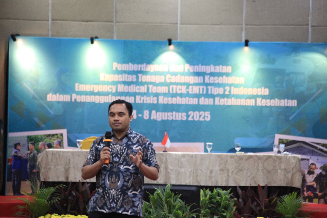 Dosen Fakultas Farmasi Militer Unhan RI sekaligus Pengurus Multheor WHO-RIDU Terlibat dalam Peningkatan Kapasitas Tenaga Cadangan Kesehatan Emergency Medical Team (TCK-EMT) Tipe 2 Indonesia Kementerian Kesehatan RI